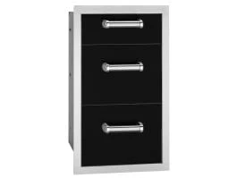 Fire Magic Echelon Flush 14-Inch Black Triple Access Drawer With Soft Close