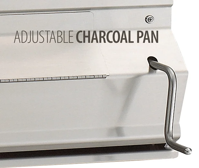 Fire Magic Legacy 24-inch Charcoal Slide-In Barbecue Grill with Smoker Hood - Image 4