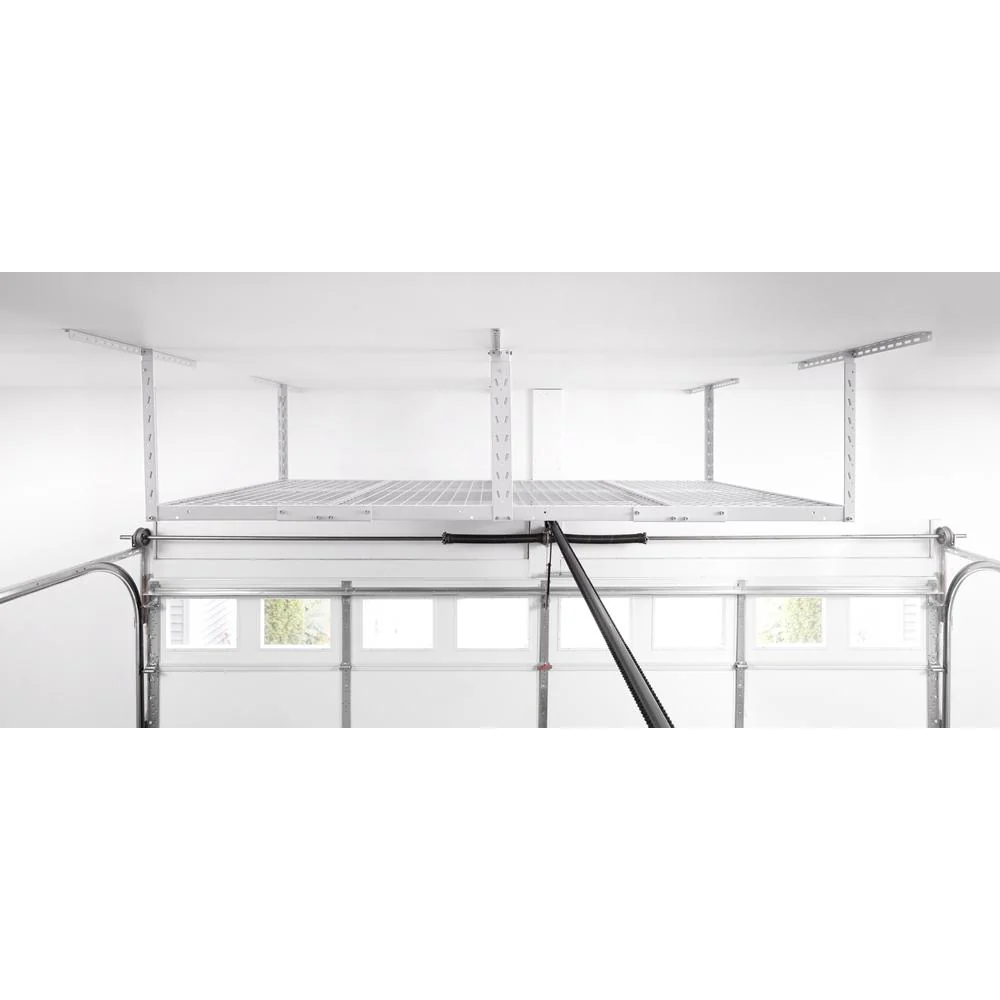 GearLoft 48 in. W x 23 in. - 37 in. H x 96 in. L Overhead Garage Storage Rack in Hammered White - Image 6