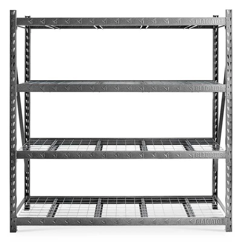 GLADIATOR 90" X 90" HEAVY DUTY MEGA RACK WITH FOUR ADJUSTABLE SHELVES