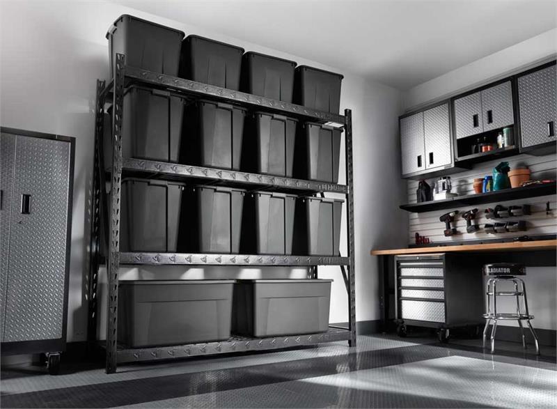 GLADIATOR 90" X 90" HEAVY DUTY MEGA RACK WITH FOUR ADJUSTABLE SHELVES - Image 3