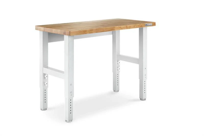 Gladiator Premier White 4' Hardwood Adjustable Height Workbench - Image 3