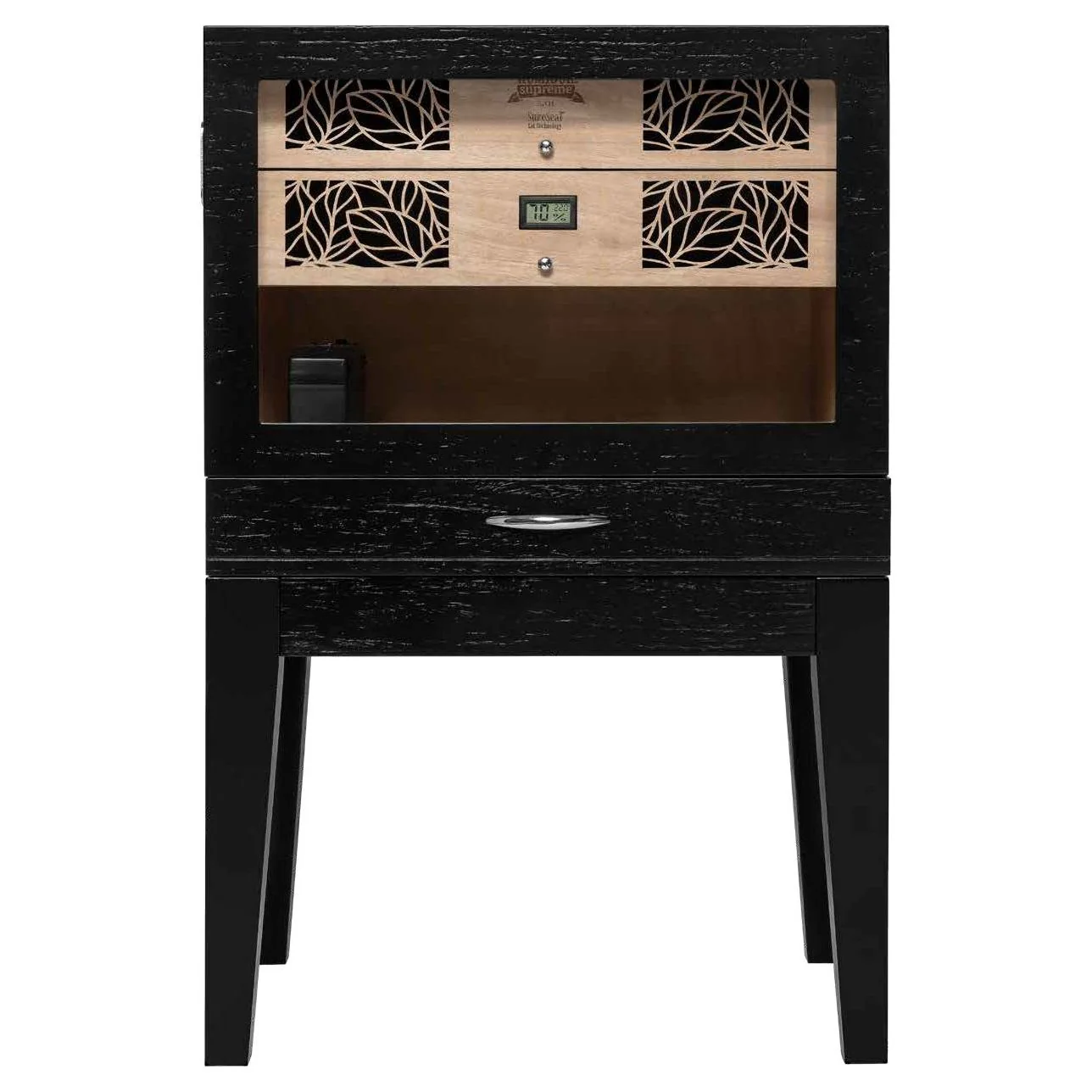 Humidor Supreme Balthazar II Glass Cabinet Humidor End Table