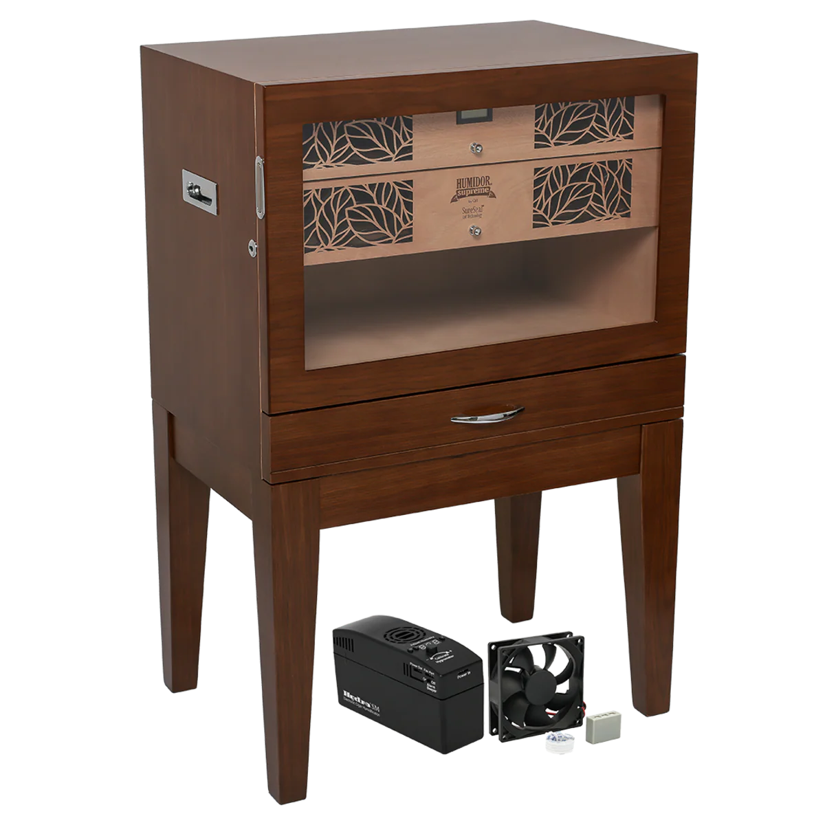 Humidor Supreme Balthazar II Glass Cabinet Humidor End Table - Image 10