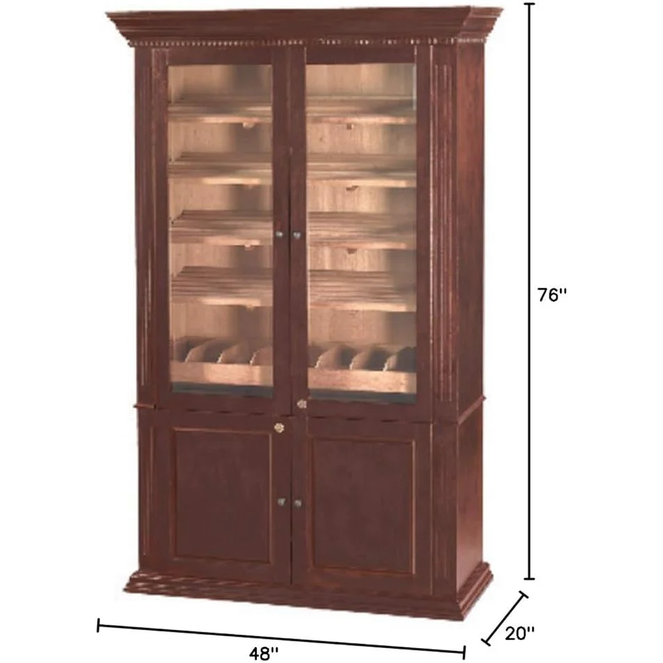 Humidor Supreme Commercial Humidor Cabinet Walnut Finish 5000 Cigar Capacity - Image 6