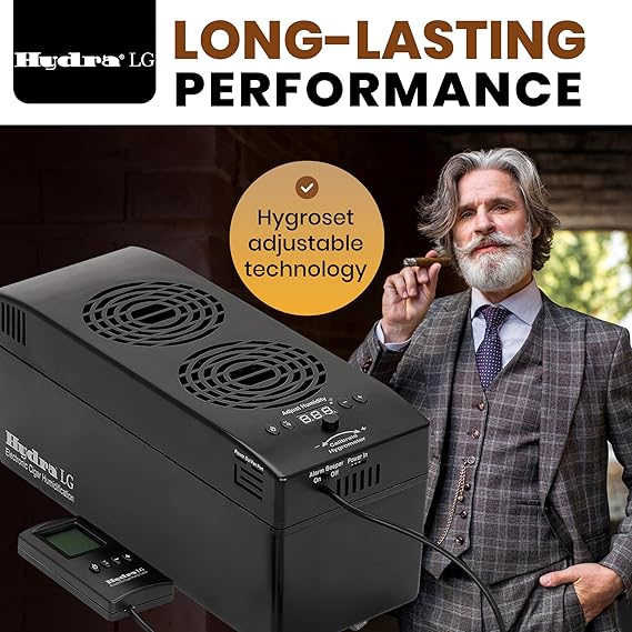 Humidor Supreme Hydra Large Black Electronic Cigar Humidifier Unit - Image 4