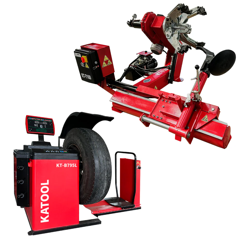 Katool KT-T160 Heavy-Duty Truck Tire Changer and KT-B795 Wheel Balancer Combo