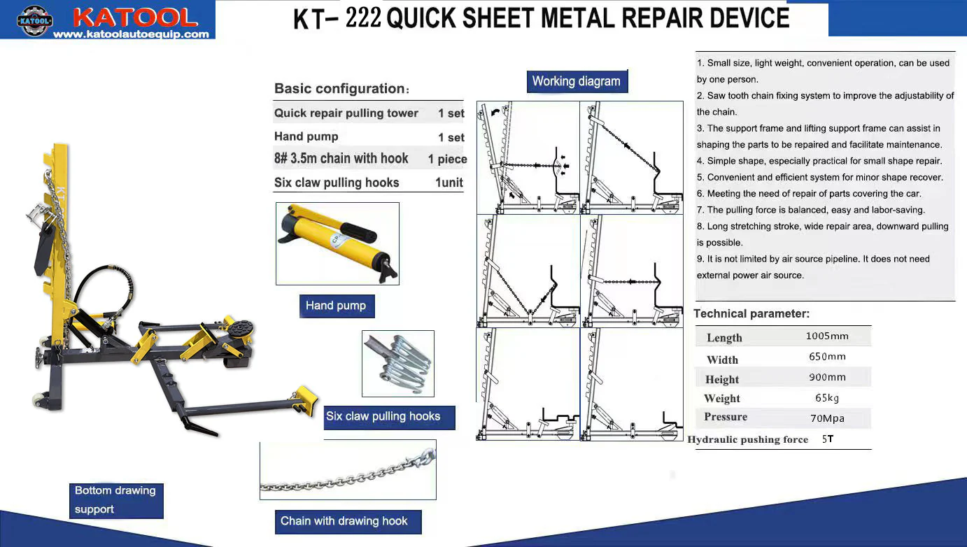 Katool KT-222 Auto Body Frame Puller and Straightener Machine - Image 6