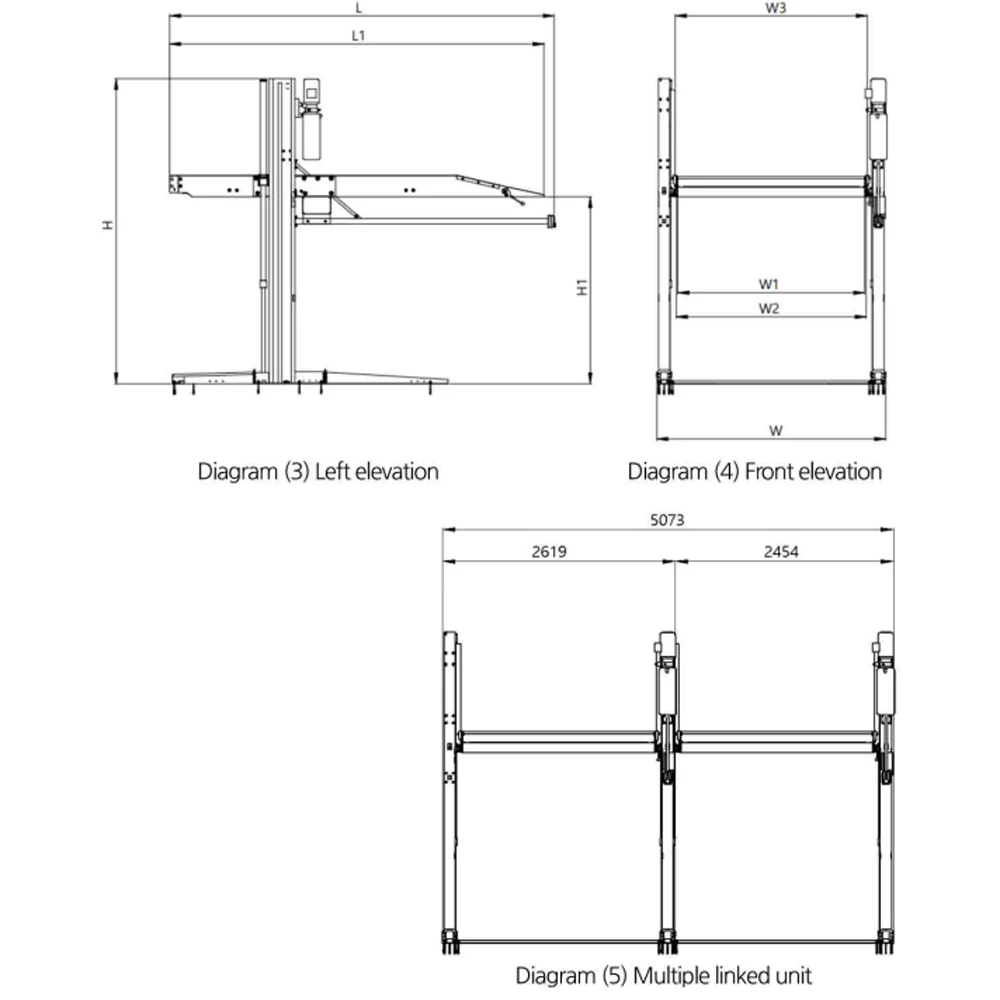 Katool KT-P2700 6600 lbs Two Post Floor Plate Car Parking Lift - Image 15