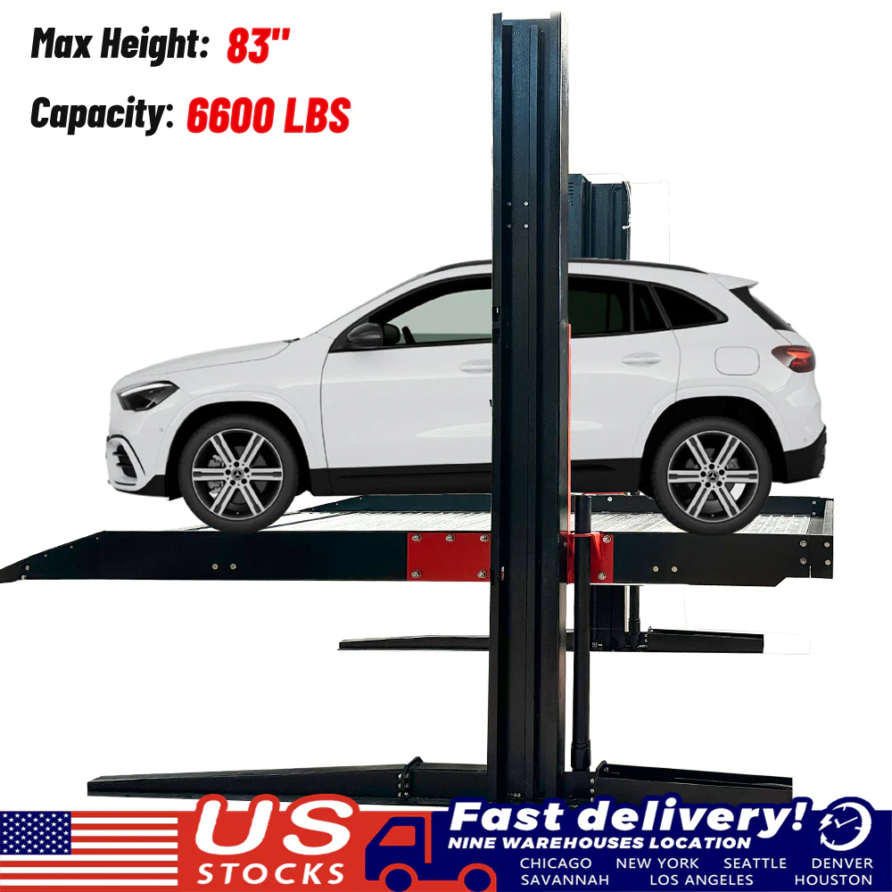 Katool KT-P2700 6600 lbs Two Post Floor Plate Car Parking Lift - Image 2