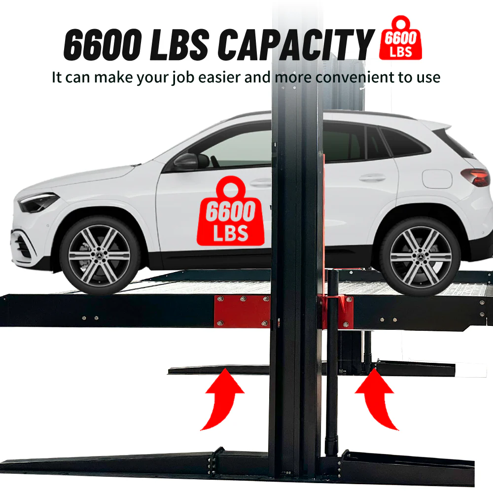 Katool KT-P2700 6600 lbs Two Post Floor Plate Car Parking Lift - Image 4