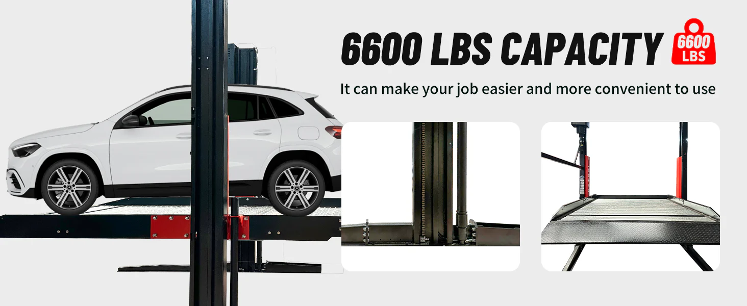 Katool KT-P2700 6600 lbs Two Post Floor Plate Car Parking Lift - Image 6