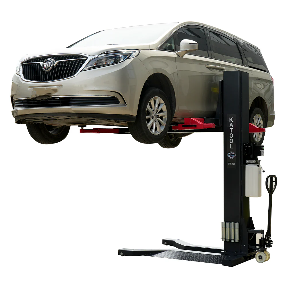 Katool KT-SPL700 7,000 lb Portable Single-Post Vehicle Lift 110V Hydraulic
