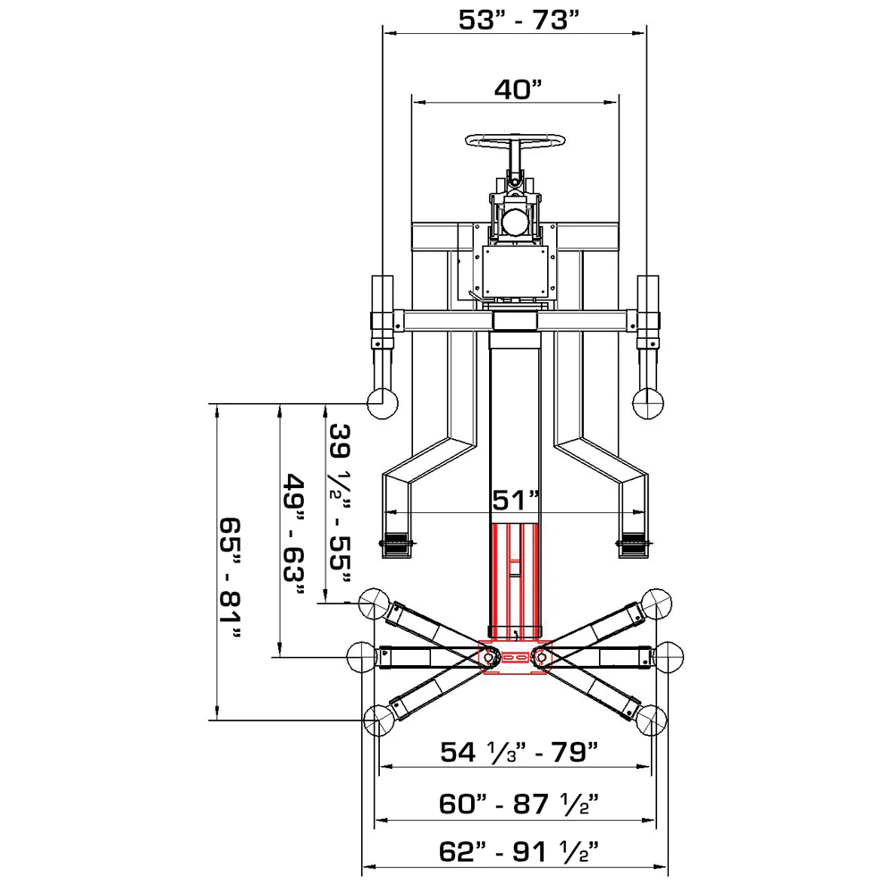 Katool KT-SPL700 7,000 lb Portable Single-Post Vehicle Lift 110V Hydraulic - Image 13
