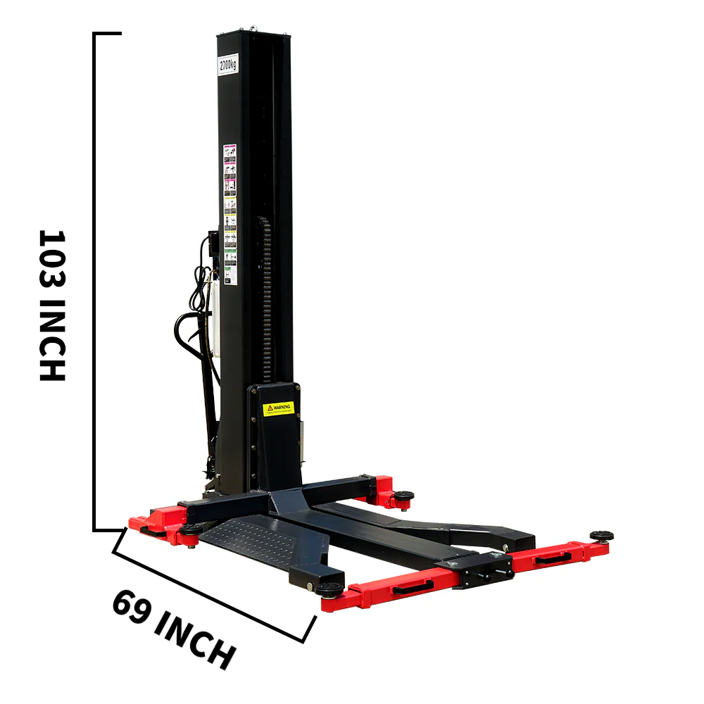 Katool KT-SPL700 7,000 lb Portable Single-Post Vehicle Lift 110V Hydraulic - Image 15