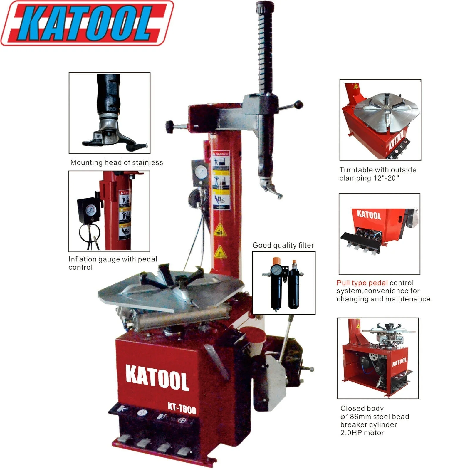 Katool KT-T800 Tire Changer and KT-B700 Wheel Balancer Combo - Image 6
