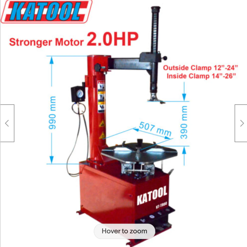 Katool KT-T800 Wheel-Clamp Tire Changer 2.0HP Motor Heavy-Duty - Image 6