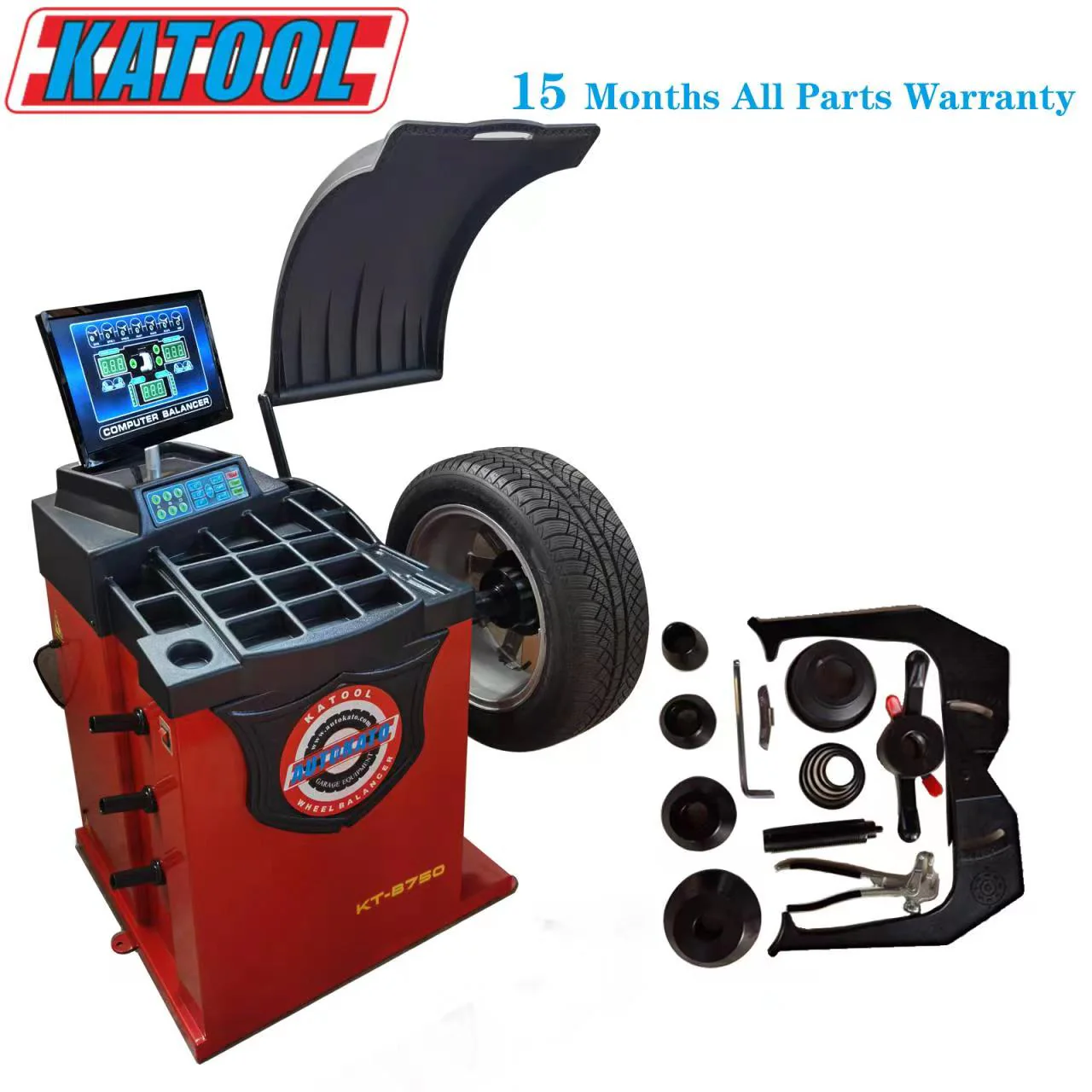 Katool KT-B750 Wheel Balancer with Auto Measurement 180rpm 110V - Image 3