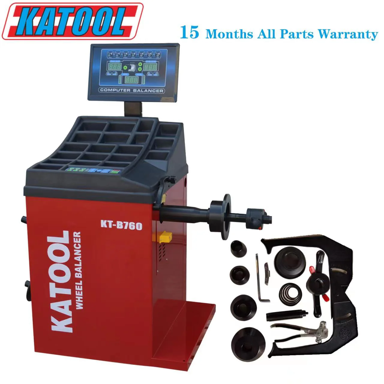 Katool KT-B760 Automatic Wheel Balancer with 36mm Shaft and 110V Power - Image 2