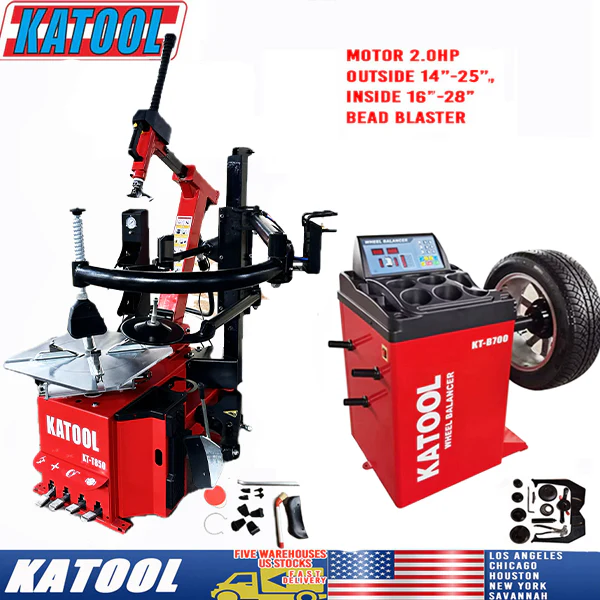 Katool KT-T850 Tire Changer and KT-B700 Wheel Balancer Combo - Image 2
