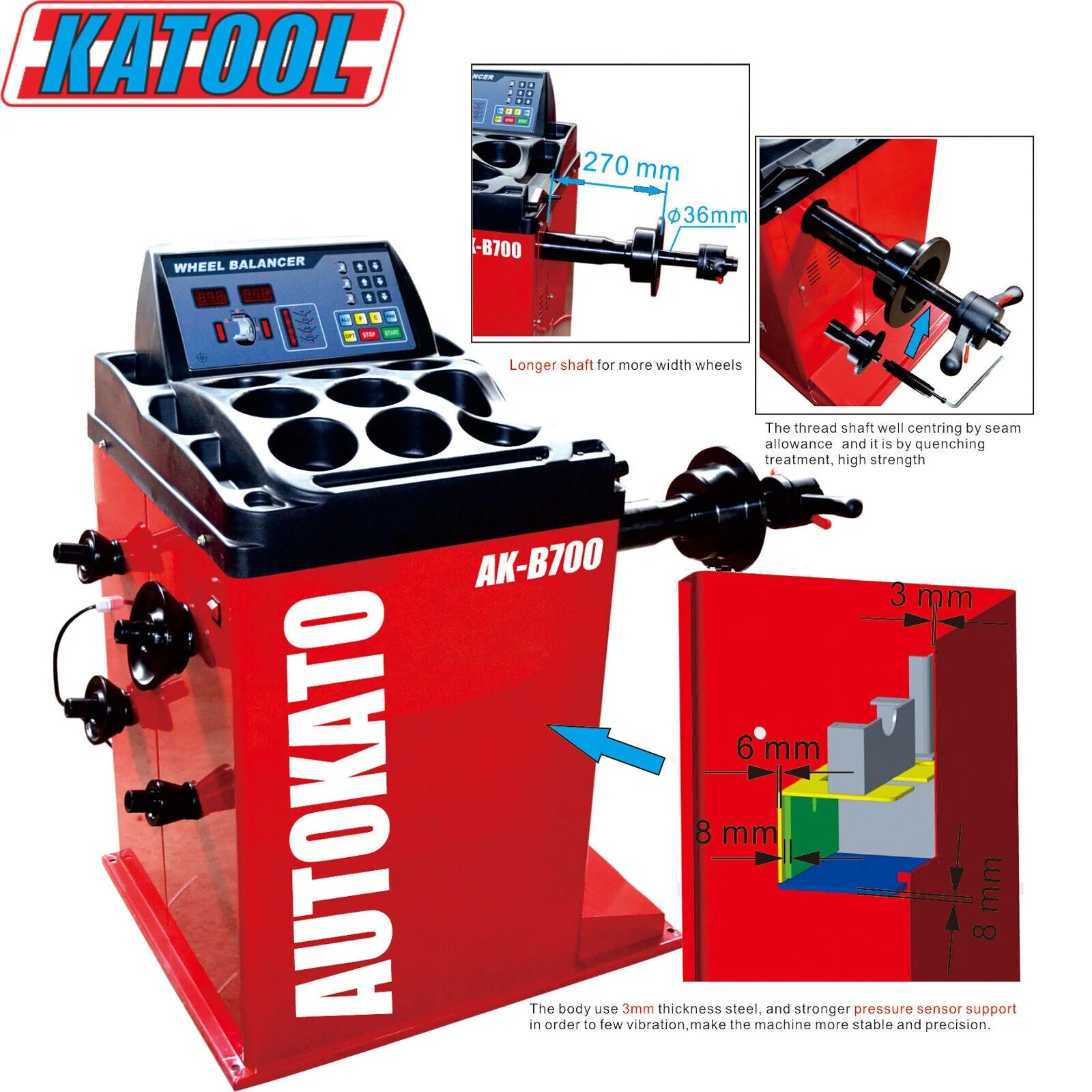 Katool KT-T850 Tire Changer and KT-B700 Wheel Balancer Combo - Image 4