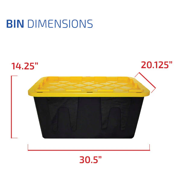 Lockable Storage Bin - 27 Gallon - Set of 5 - Image 5