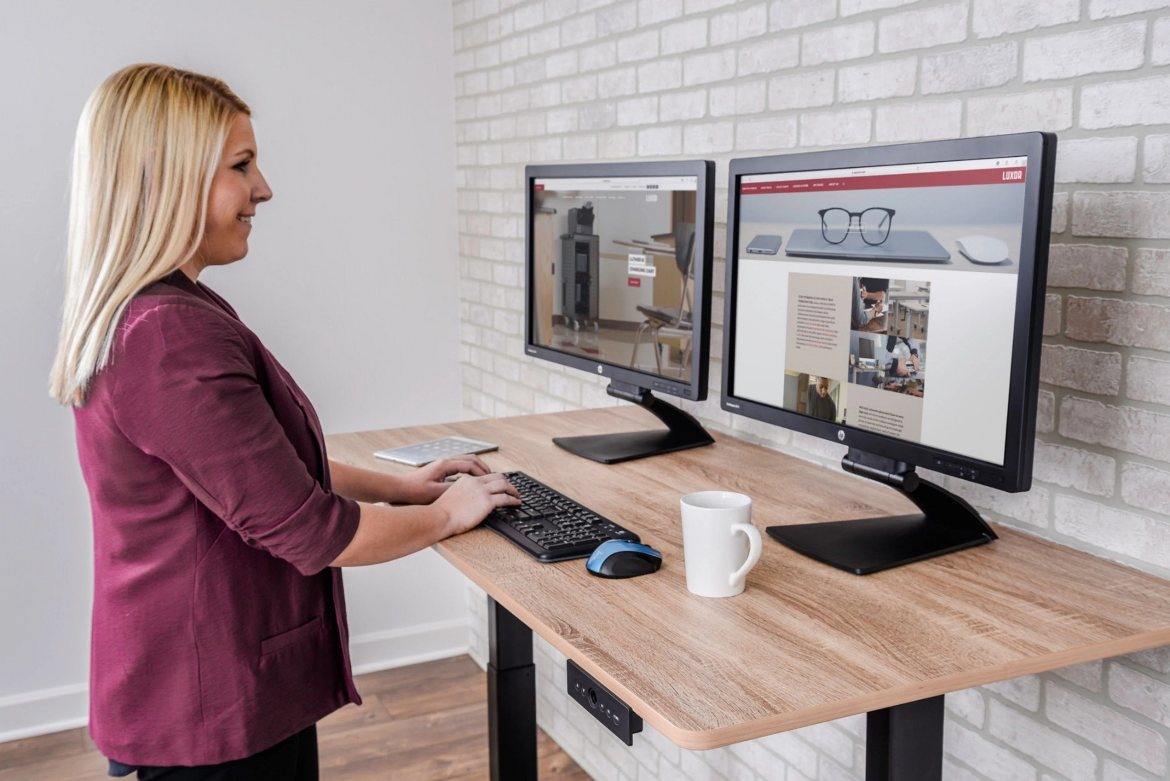 Luxor 60" 3-Stage Dual-Motor Electric Stand Up Desk - Image 2