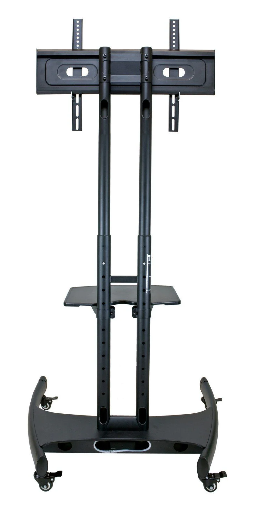 Luxor Adjustable Height Rolling Flat Panel Cart W/ Accessory Shelf - Image 10