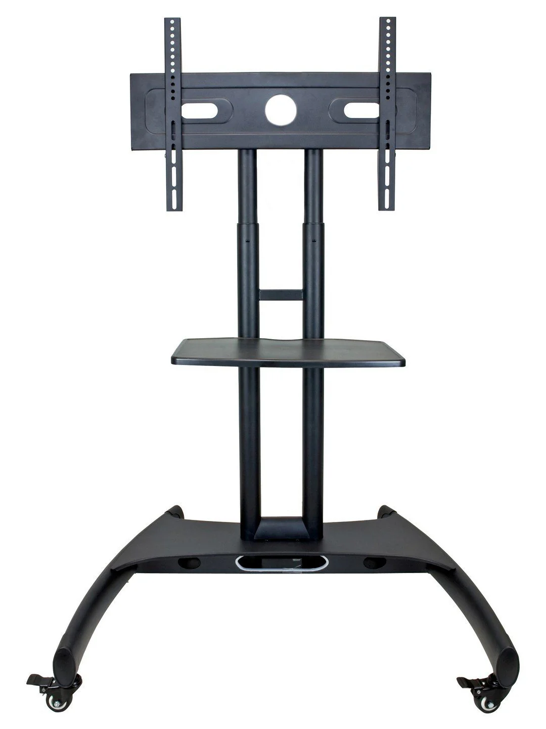 Luxor Adjustable Height Rolling Flat Panel Cart W/ Accessory Shelf - Image 12
