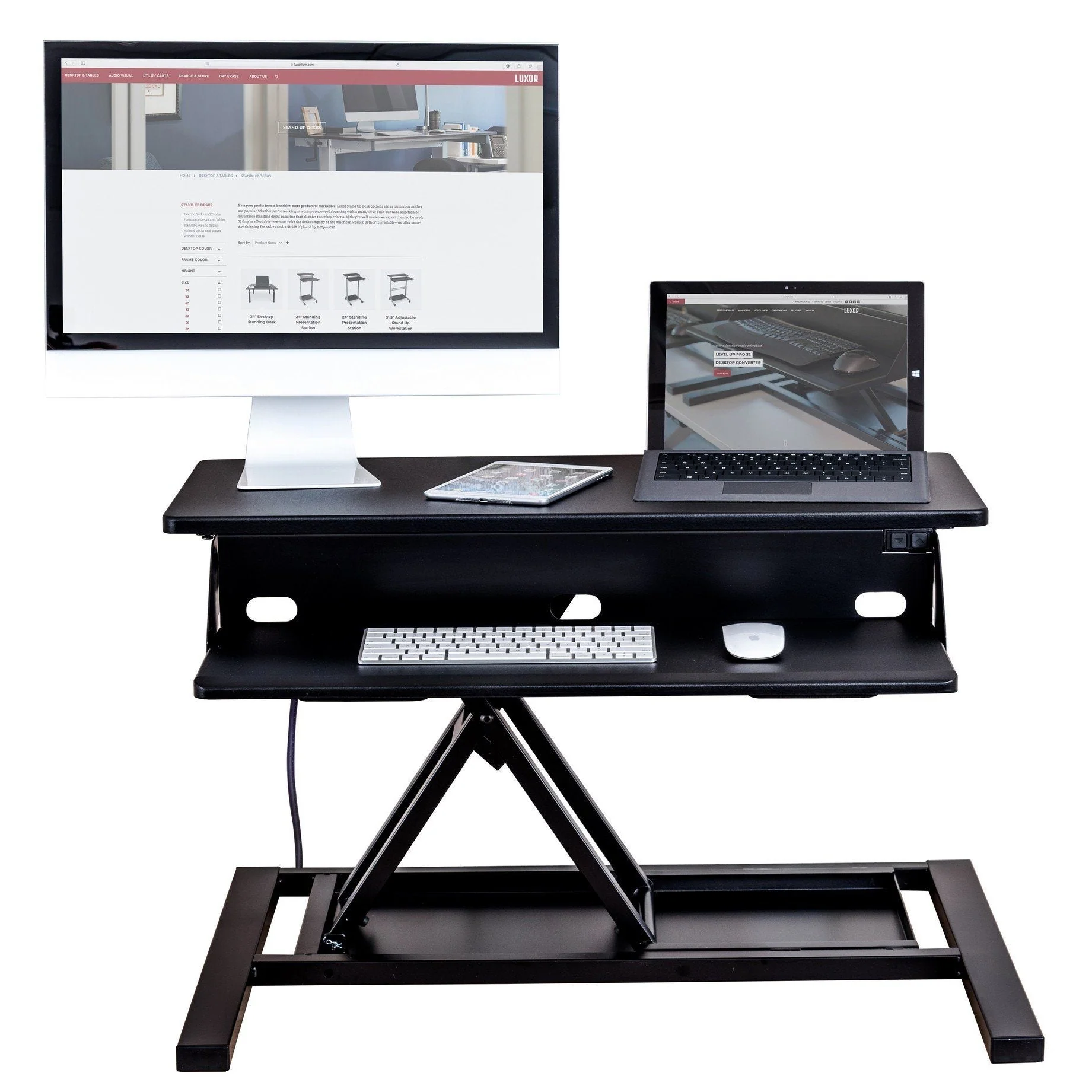 Luxor Electric Level Up Pro 32 Standing Desk Converter - Image 3