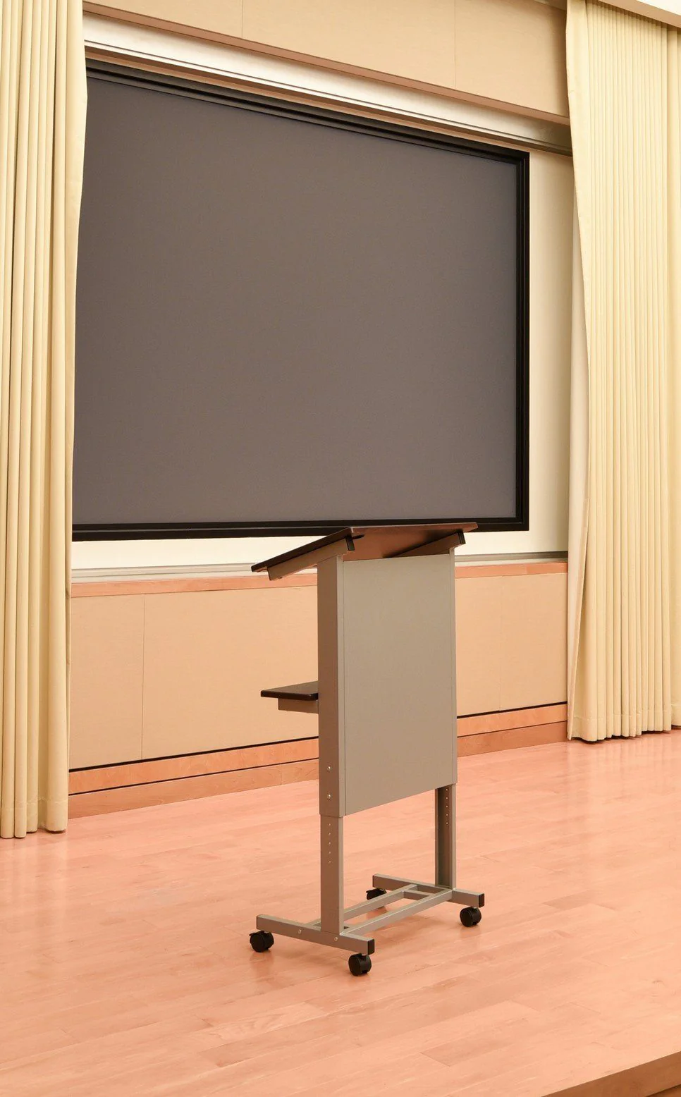 Luxor LX-ADJ-DW Adjustable Height Lectern Podium Mobile Presentation Station. - Image 3