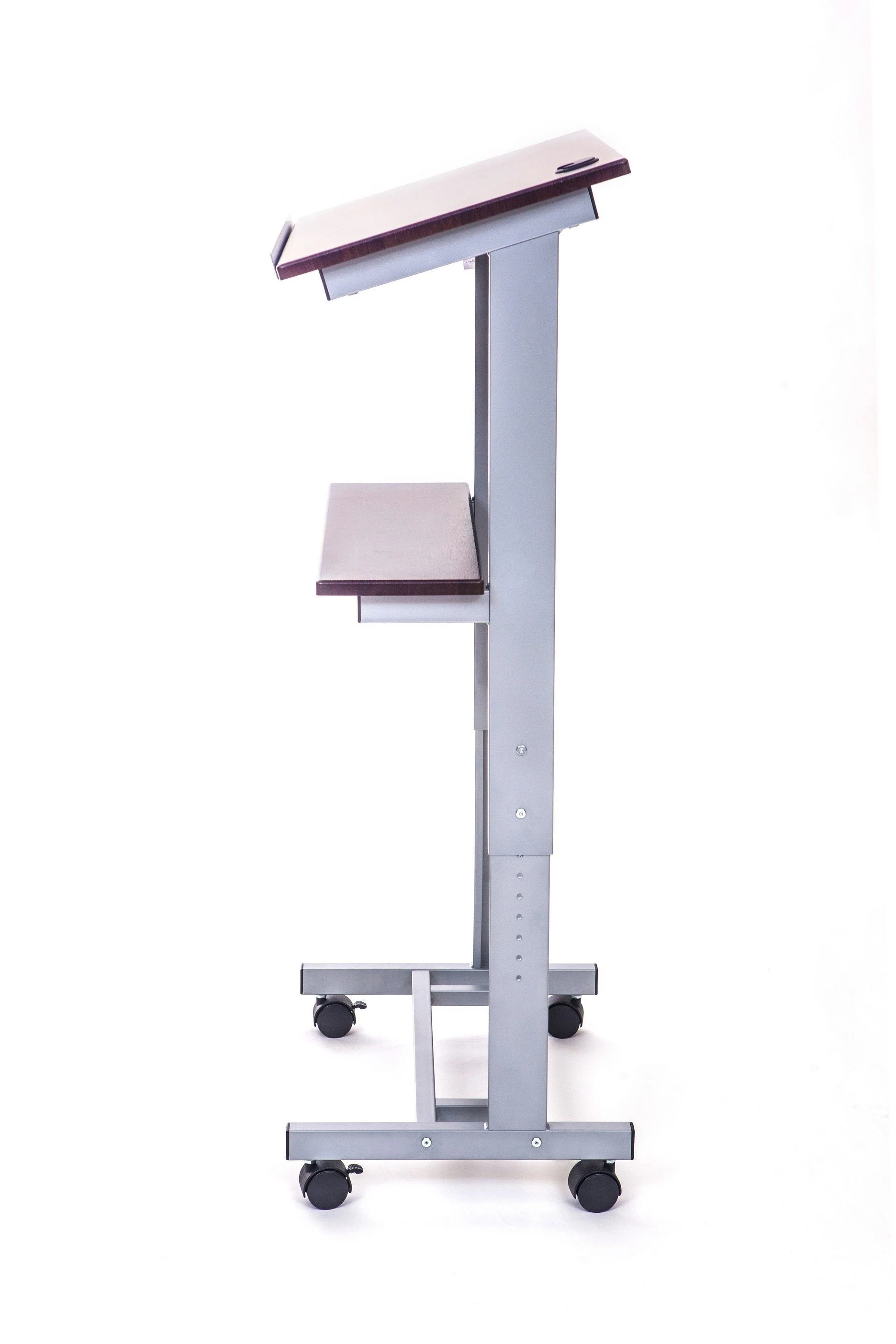 Luxor LX-ADJ-DW Adjustable Height Lectern Podium Mobile Presentation Station. - Image 8