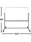 Luxor Reversible Magnetic Mobile 72x40 Whiteboard/ Whiteboard - Image 14