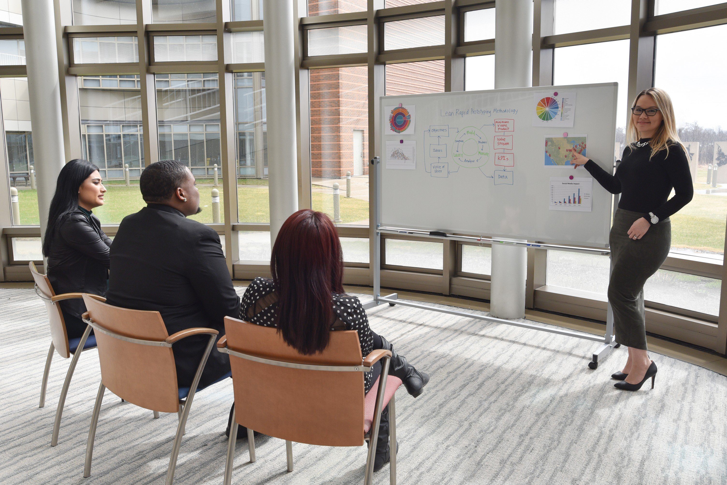 Luxor Reversible Magnetic Mobile 72x40 Whiteboard/ Whiteboard - Image 6