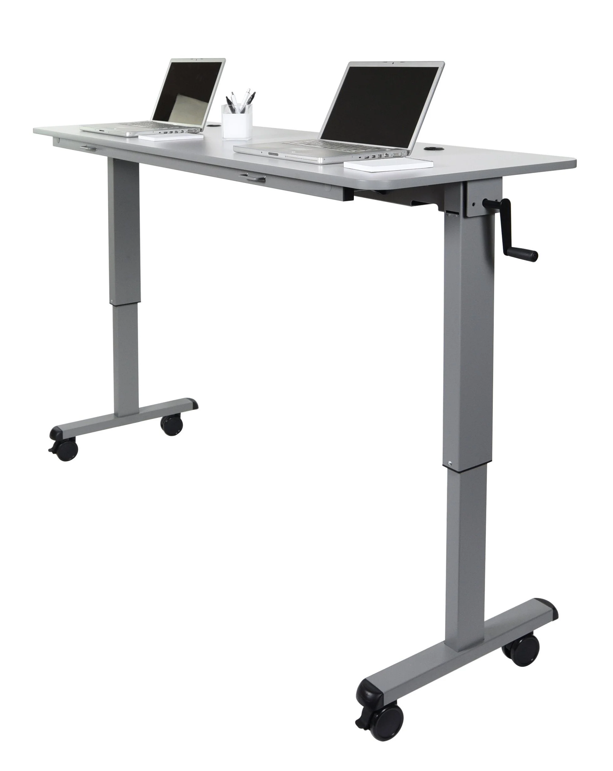 Luxor STAND-NESTC-60 is a 60" Adjustable flip top Table wih a Crank Handle - Image 7