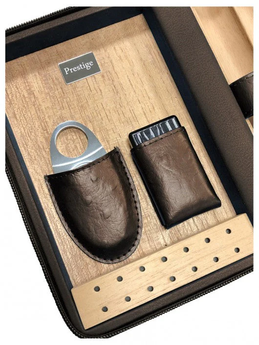 Prestige Import Group Manhattan Leather Travel Humidor Case with Cedar Lining, Accessories - Image 10