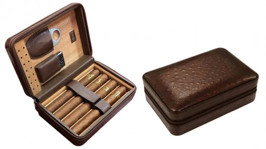 Prestige Import Group Manhattan Leather Travel Humidor Case with Cedar Lining, Accessories - Image 7