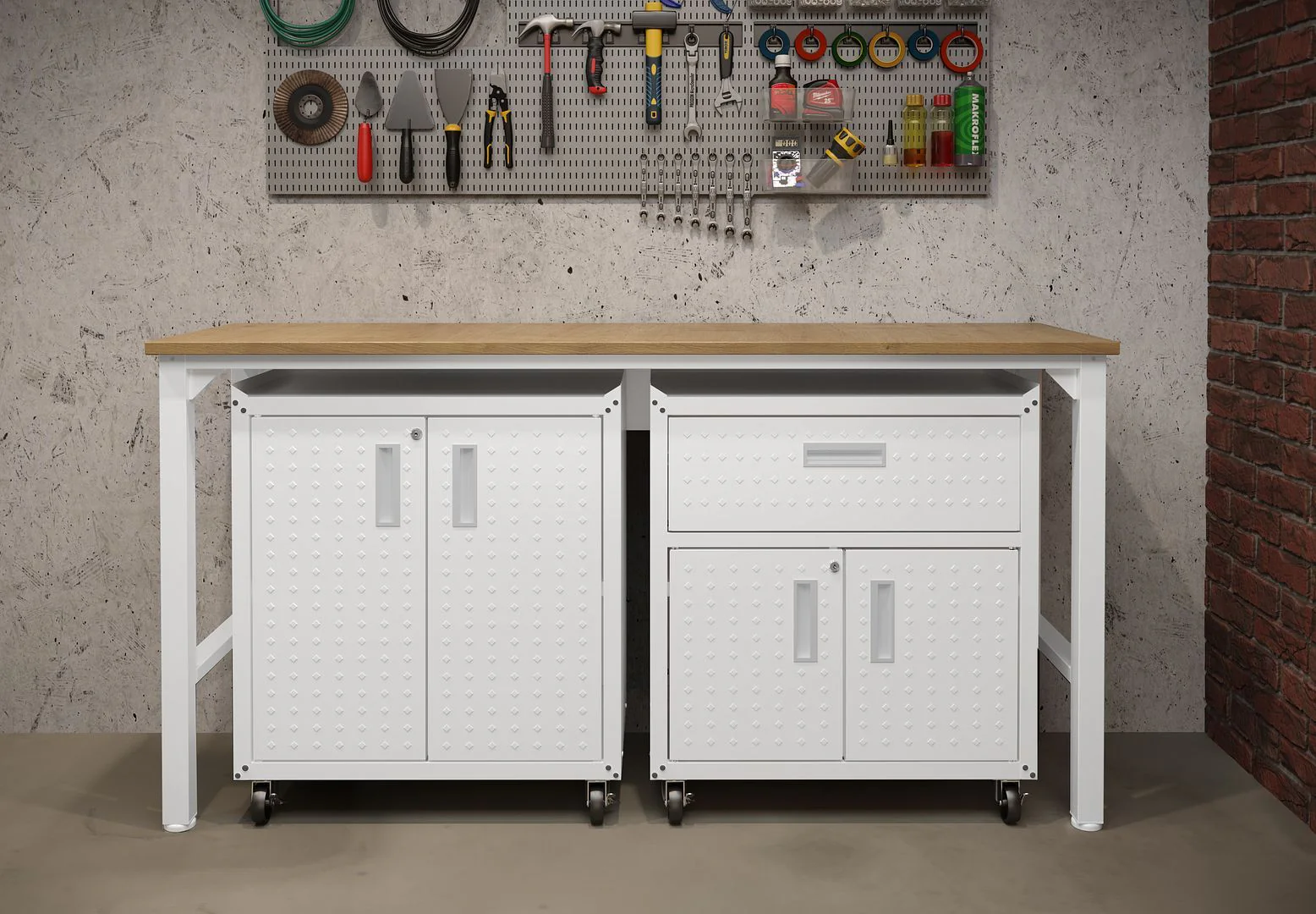 Manhattan Comfort Fortress 3 Piece Set and Worktable 2.0 - Image 5
