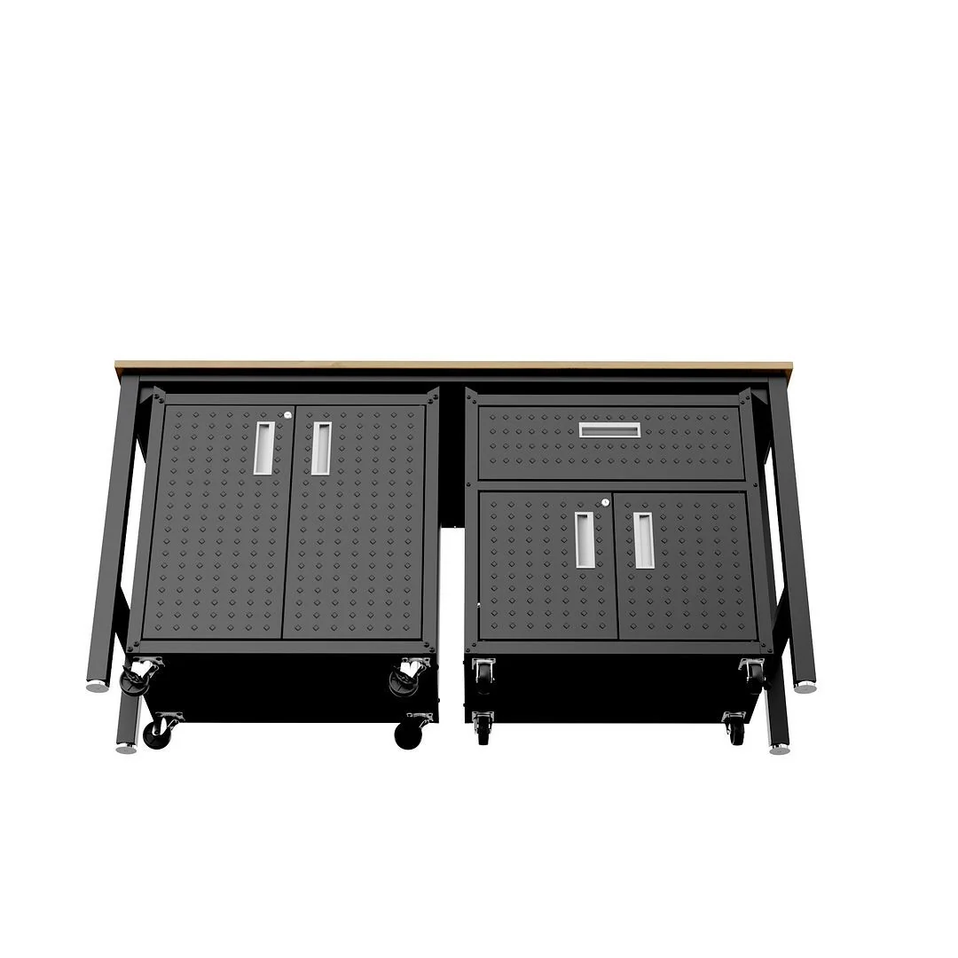 Manhattan Comfort Fortress 3 Piece Set and Worktable 2.0 - Image 6