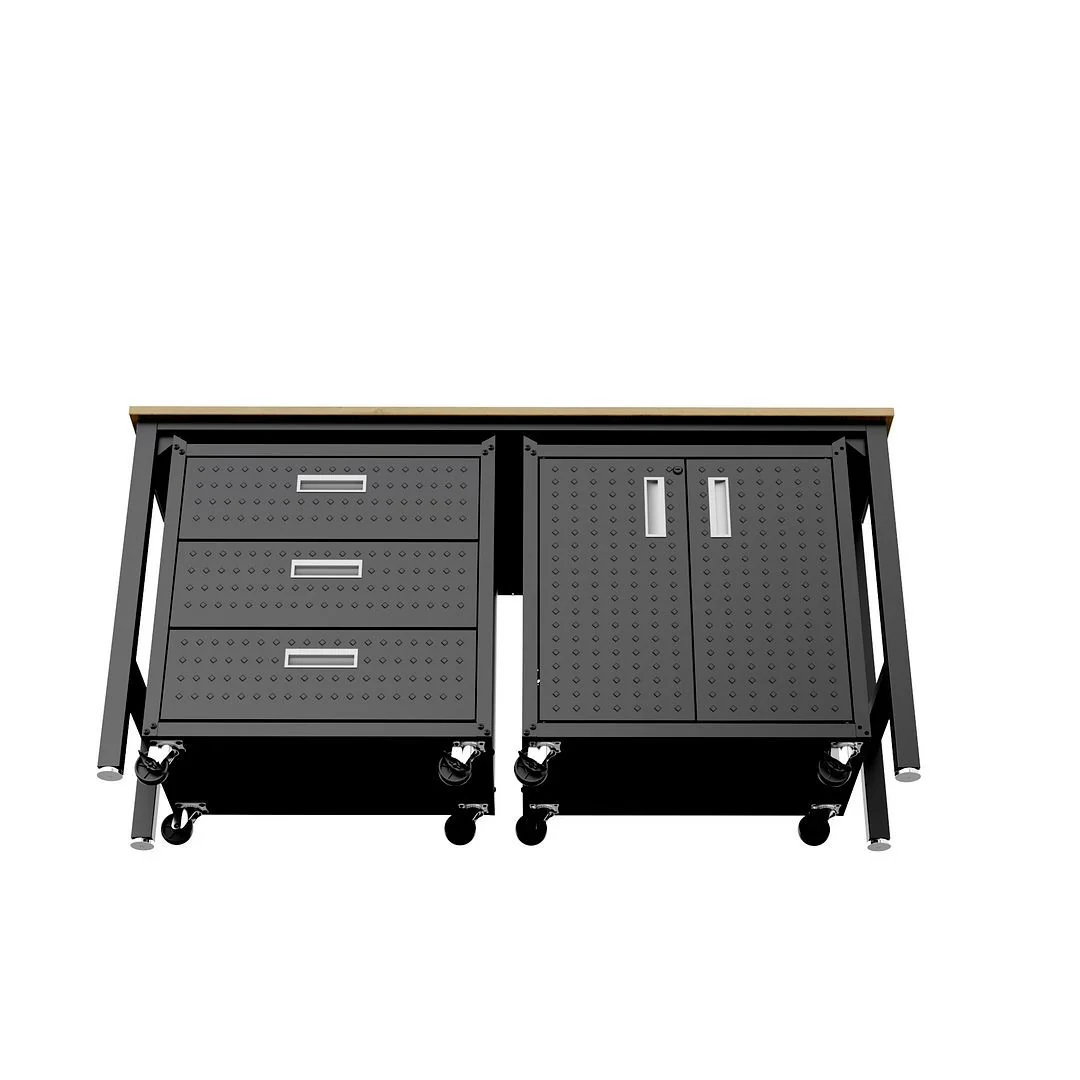 Manhattan Comfort Fortress 3 Piece Set and Worktable 3.0 - Image 7
