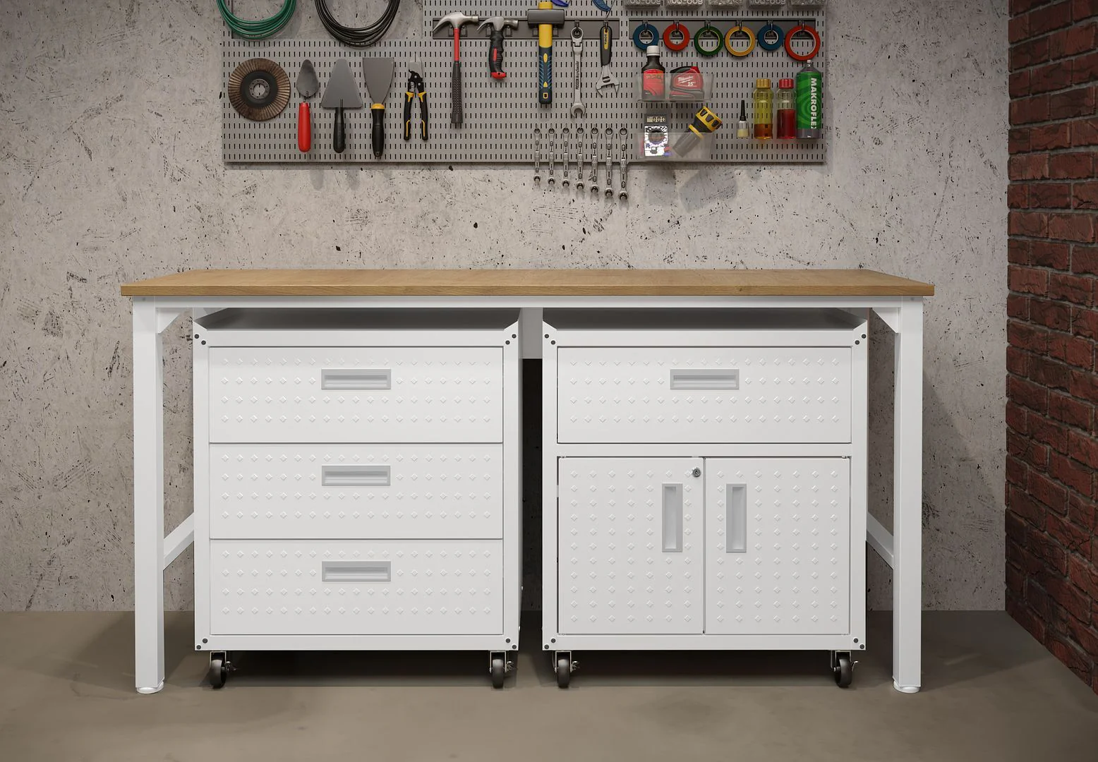 Manhattan Comfort Fortress 3 Piece Set and Worktable 5.0 - Image 6