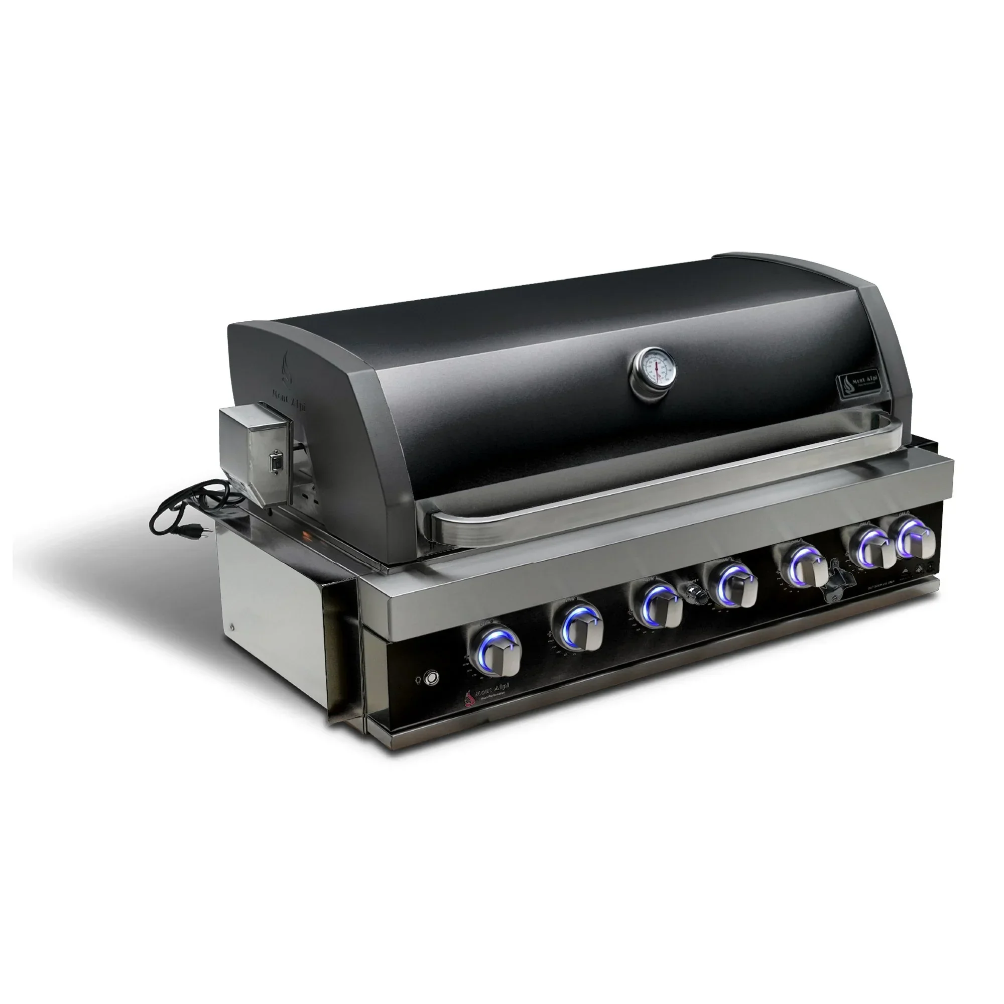 Mont Alpi MABi805-BSS - 44-Inch 6-Burner Black Stainless Steel Built-In Gas Grill