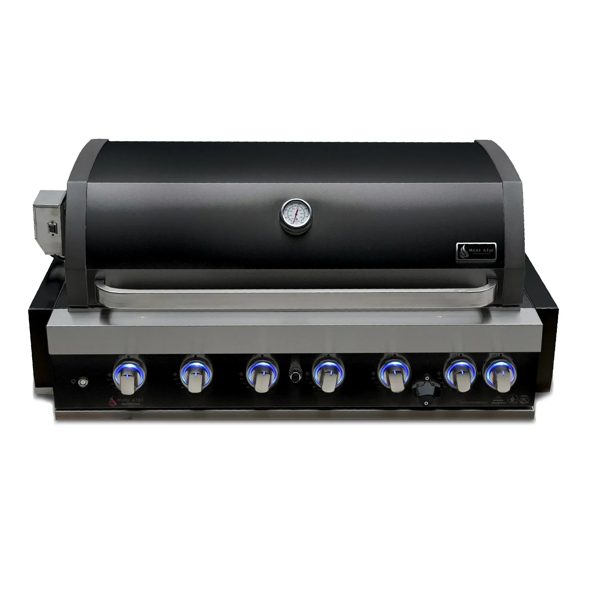 Mont Alpi MABi805-BSS - 44-Inch 6-Burner Black Stainless Steel Built-In Gas Grill - Image 3