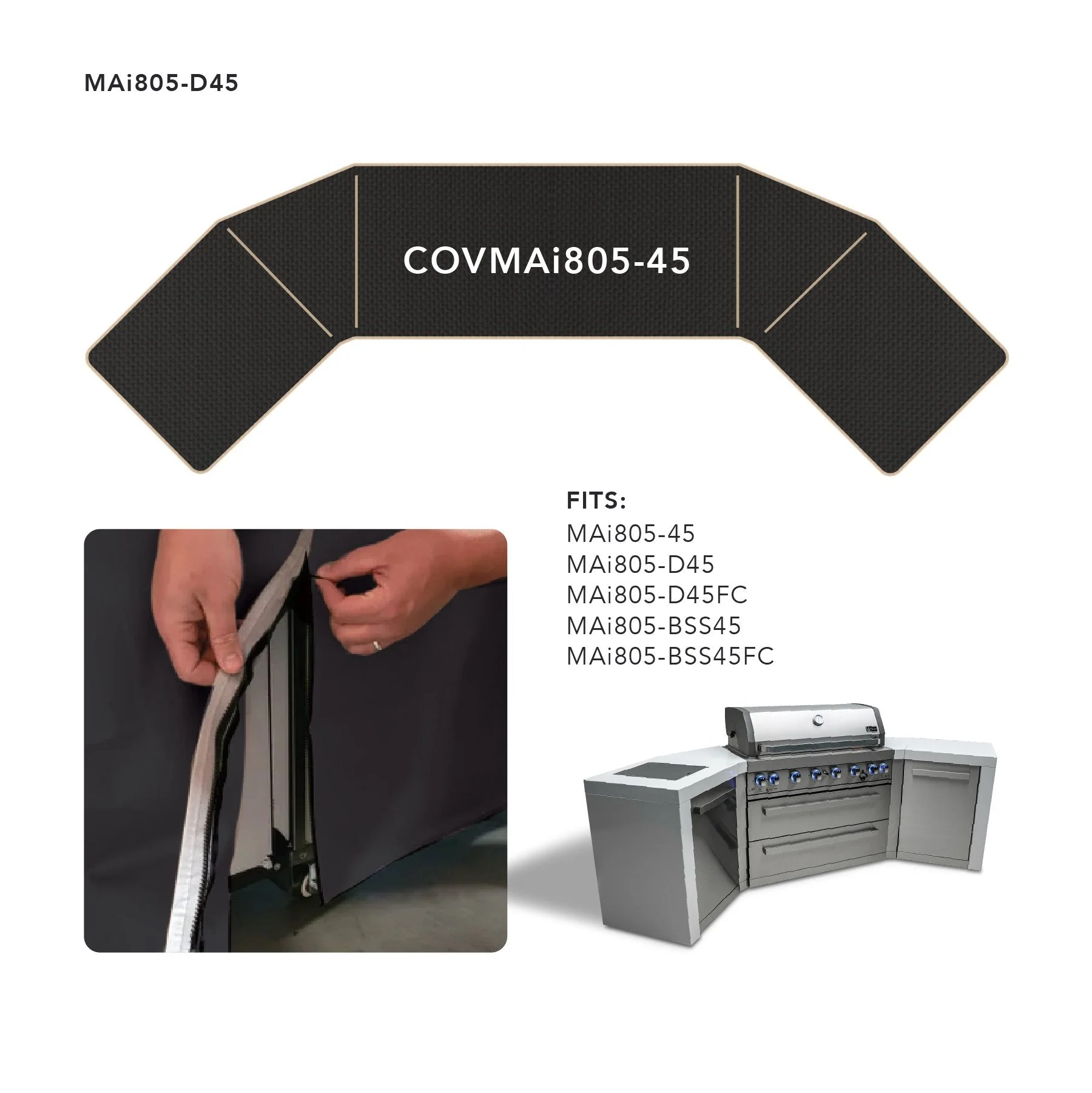 Mont Alpi COVMAi805-45 - Island Cover For 805 Deluxe 45 Degree Island Grill - Image 5
