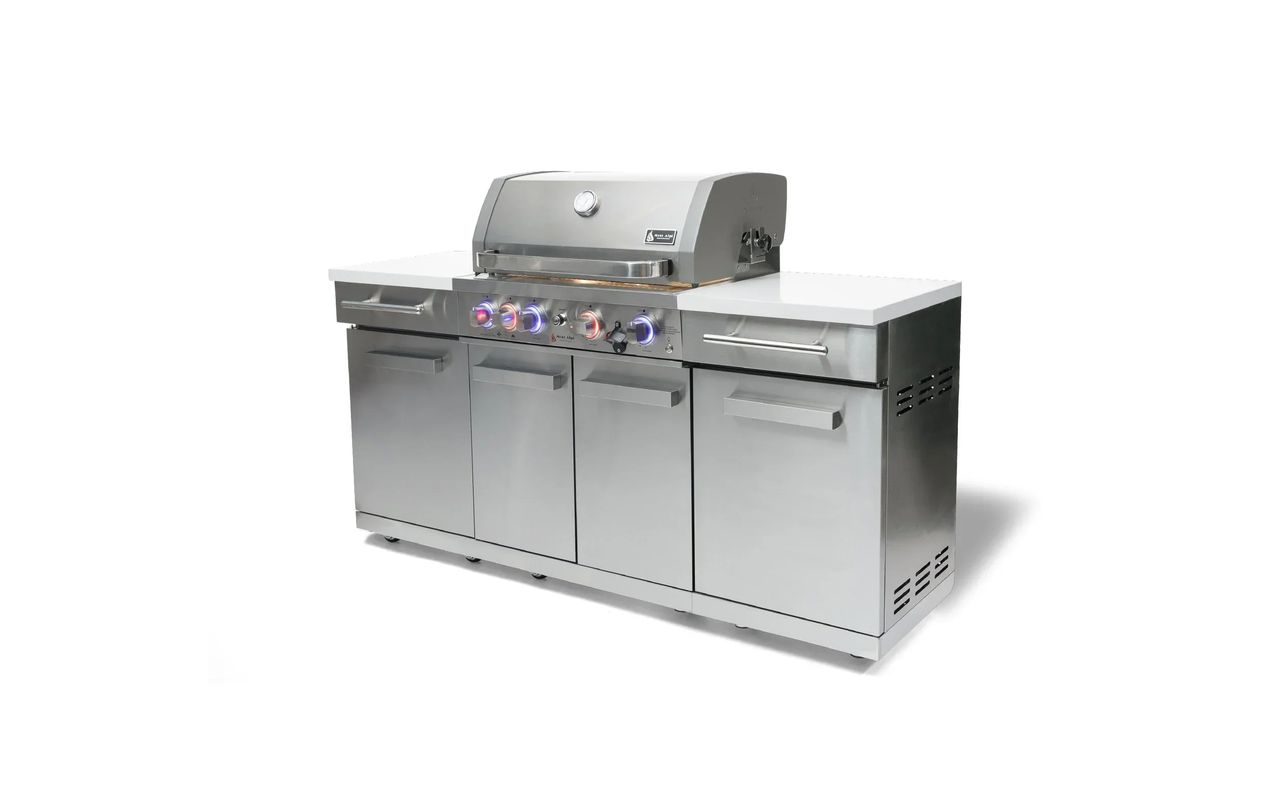 Mont Alpi Compact Series MA-957RS - 6 Ft Propane Outdoor Kitchen Island in Stainless Steel - Image 4