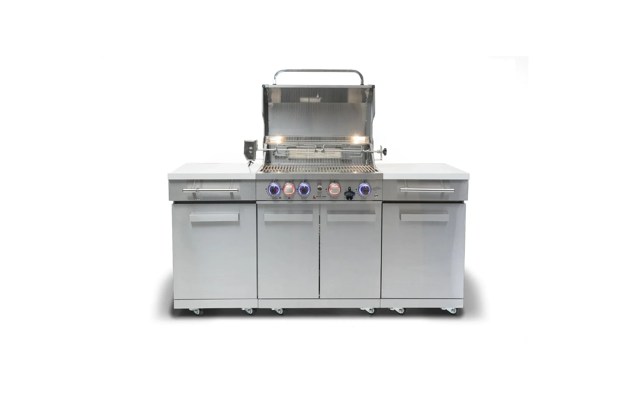 Mont Alpi Compact Series MA-957RS - 6 Ft Propane Outdoor Kitchen Island in Stainless Steel - Image 5
