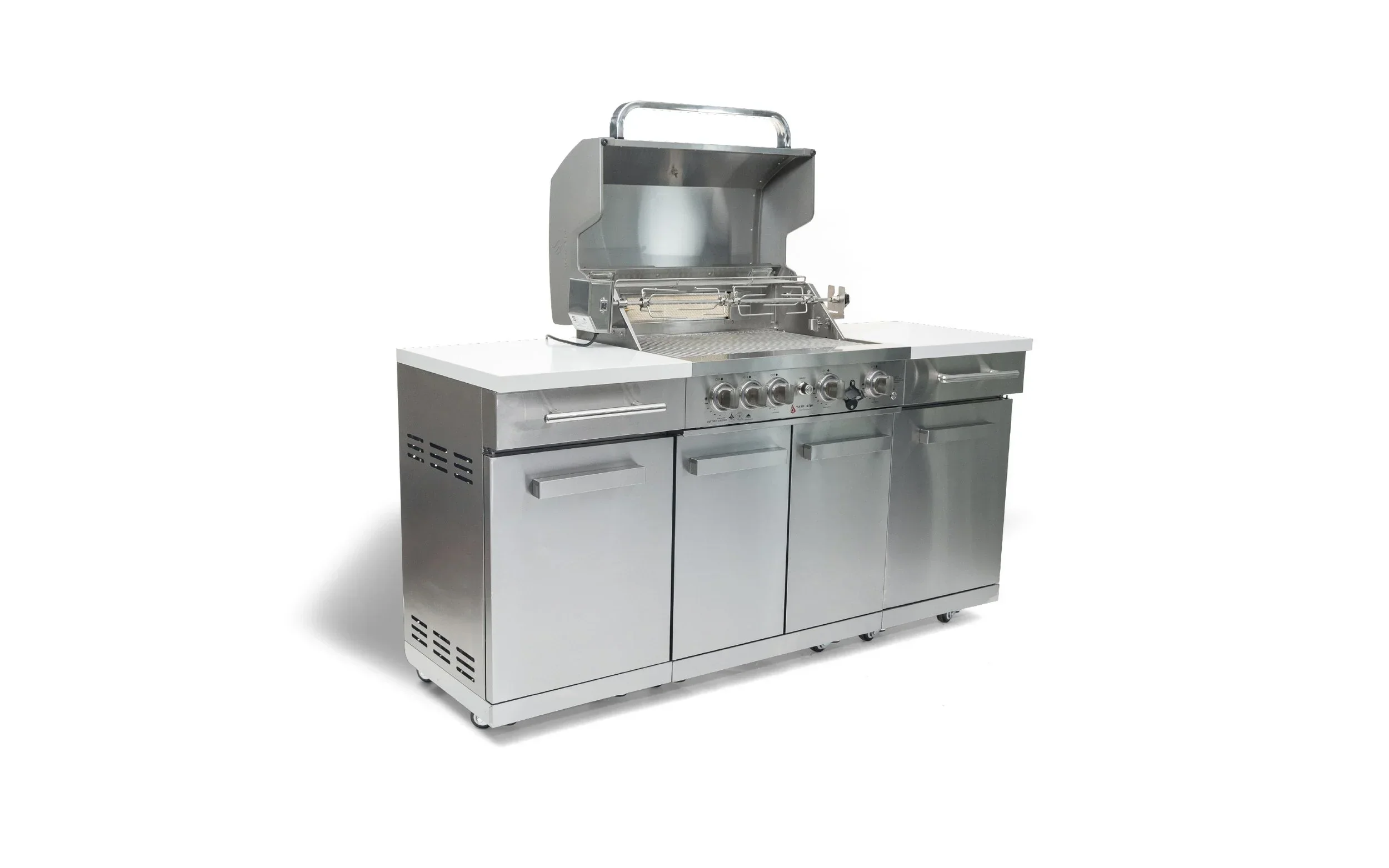 Mont Alpi Compact Series MA-957RS - 6 Ft Propane Outdoor Kitchen Island in Stainless Steel - Image 6