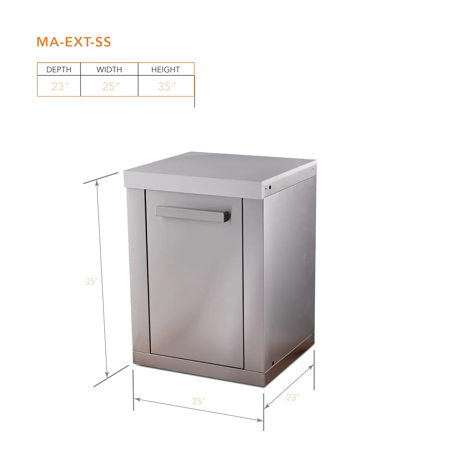Mont Alpi MA-EXT-SS Extra Storage Cabinet Module Stainless Steel - Image 2