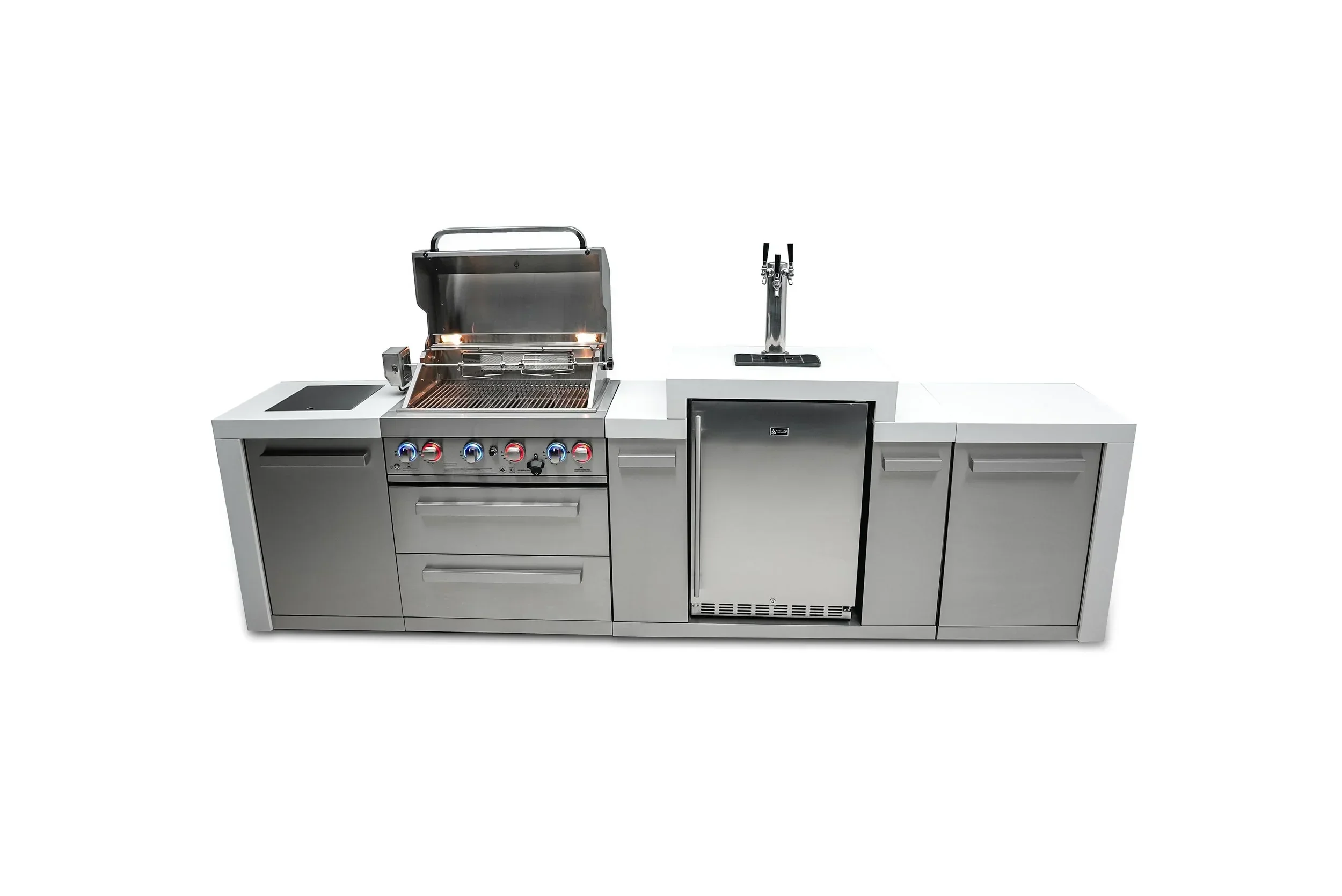 Mont Alpi Deluxe Series MAi400-DKEG 4-Burner Deluxe Island with Kegerator Propane Gas Grill - Image 4