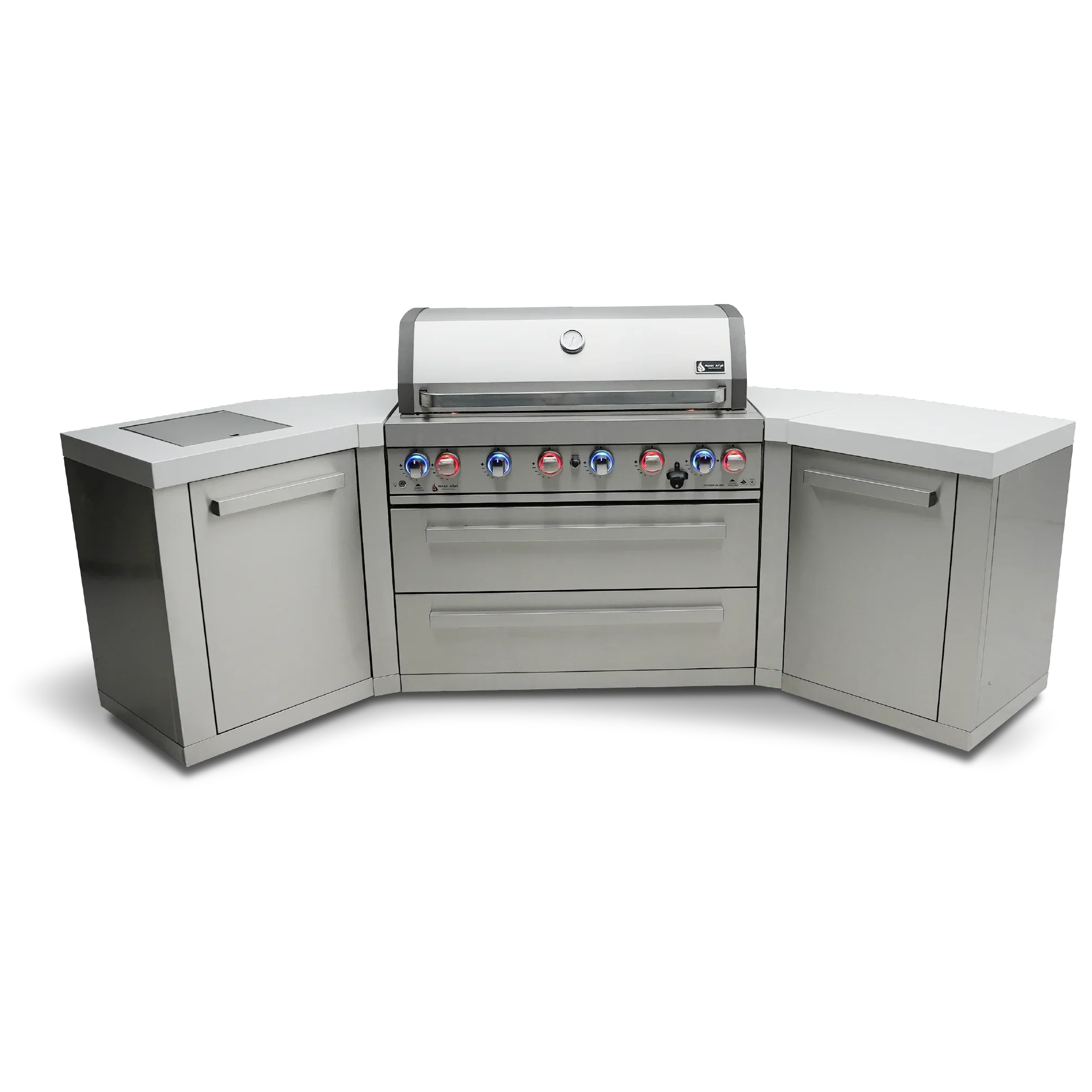 Mont Alpi Original Series MAi805-45 - 10 Ft U-Shaped Propane Outdoor Kitchen Island w/ Side Burner - Image 3